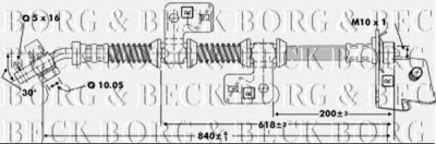 BORG & BECK bbh6670 -  Тормозной шланг